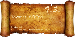 Tavaszi Sára névjegykártya